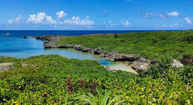 美しい海岸線 美しい海岸線 海,伊良部島,白鳥崎の写真素材