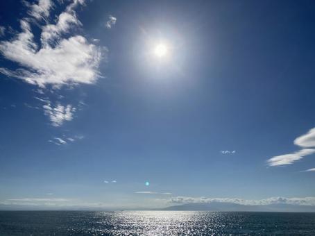 9月の海 9月の海 空,海,青の写真素材