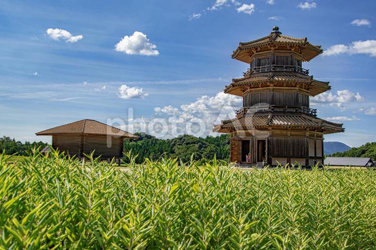  鞠智城 鞠智城,城,古代山城の写真素材