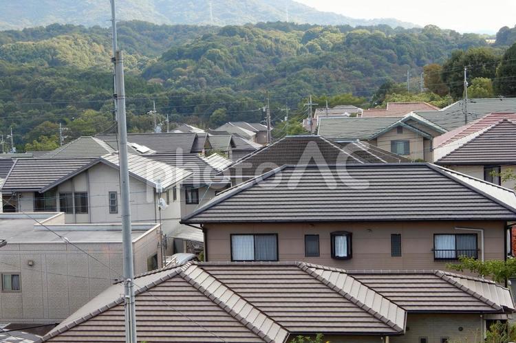 【風景写真】家並みの風景 家並み,街並み,町並みの写真素材