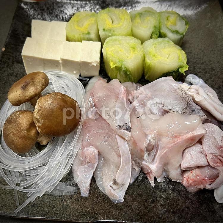 トラフグのてっちり鍋 旦那飯,男の料理,手料理の写真素材