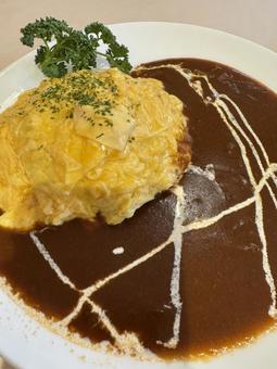 ふわふわオムライス オムライス,ふわふわオムライス,デミグラスソースの写真素材