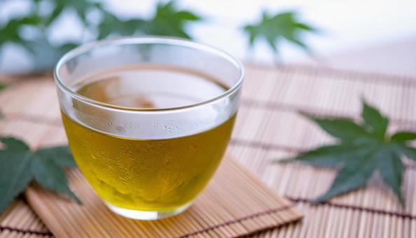 冷たい緑茶 緑茶 夏イメージ お茶 冷たい緑茶 緑茶 夏イメージ お茶の写真