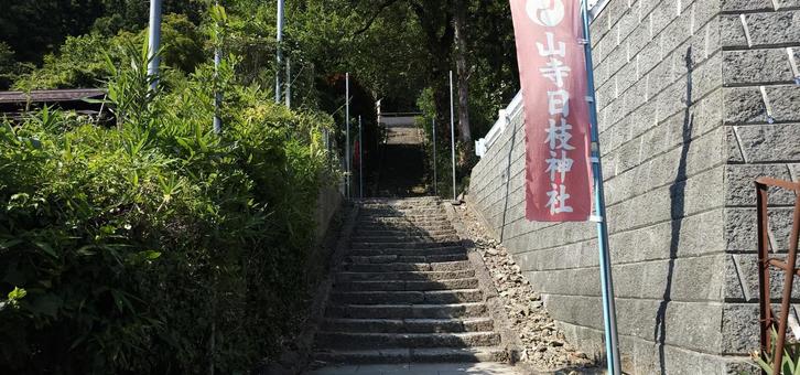 宝珠山立石寺 山寺 周辺の風景 階段 宝珠山立石寺 山寺 周辺の風景 階段の写真