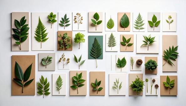 植物をモチーフとした額入りエコアート作品 植物をモチーフとした額入りエコアート作品の写真