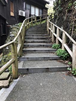 佐渡 宿根木 石段 佐渡 宿根木 石段の写真