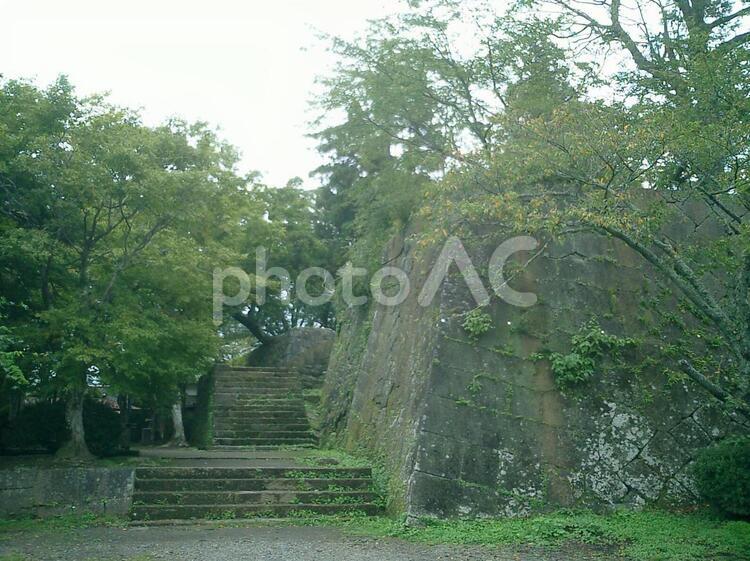 岡城の二の丸石垣 岡城の写真素材