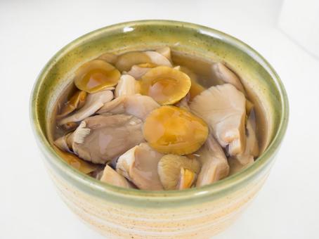 きのこ きのこ水煮 平茸 なめこ きのこ きのこ水煮 平茸 なめこの写真