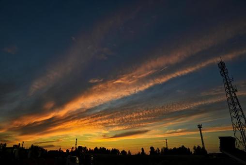 夕焼け 20205/7/23 夕焼け,夕暮れ,夕方の写真素材