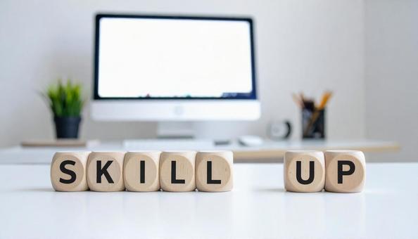スキルアップSKILL UPの文字 スキルアップSKILL UPの文字の写真