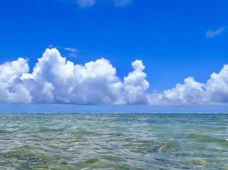 夏の空と雲 夏の空と雲の写真