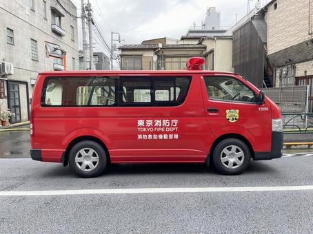 消防車2025:北新宿の火事に緊急出動 消防車2025:北新宿の火事に緊急出動 火事,火災,消防車の写真素材