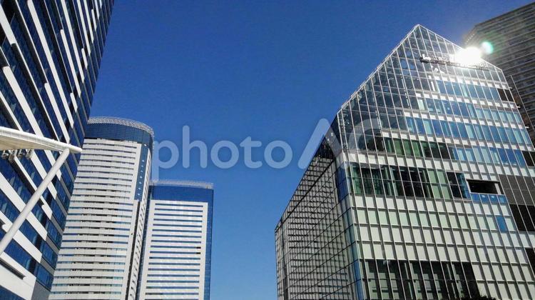 豊洲 豊洲,豊洲シビックセンター,ビル群の写真素材