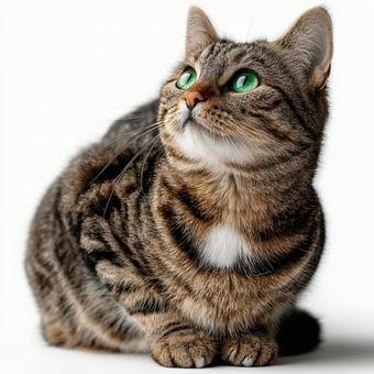 上を見つめる気品ある猫 上を見つめる気品ある猫の写真