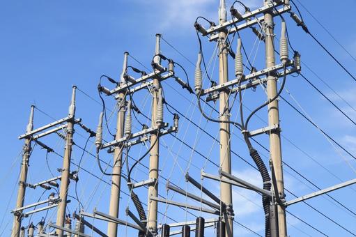 送電鉄塔 送電鉄塔 電柱,電線,ケーブルの写真素材