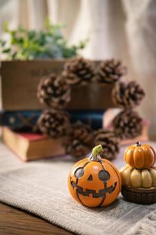 Pumpkins, pine cones and old books, JPG Pumpkins, pine cones and old books, JPG