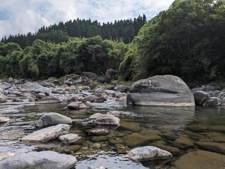 うきは市 隈上川の風景 うきは市 隈上川の風景の写真
