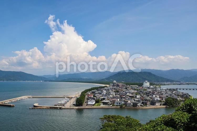 唐津城から東唐津の街並みと虹の松原 唐津城,お城,舞鶴城の写真素材