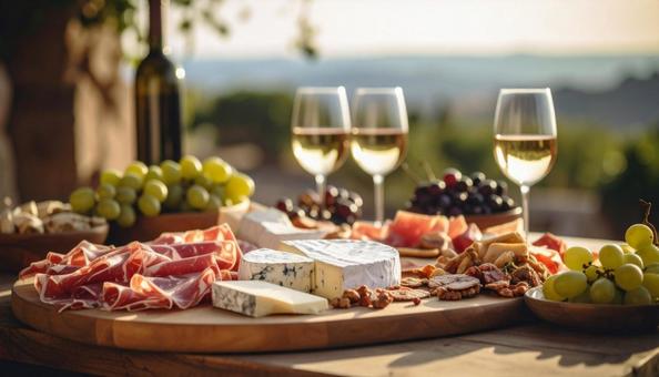 生ハムとチーズの前菜 生ハムとチーズの前菜の写真