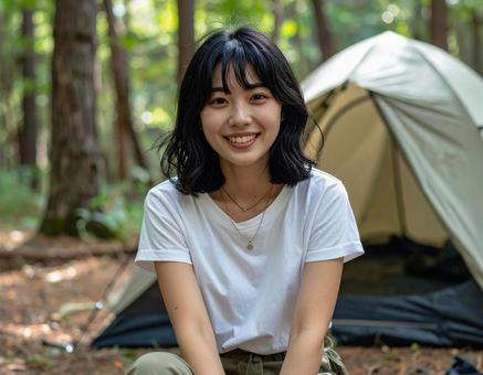 ソロキャンプ中 ソロキャンプ中の写真