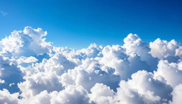 青空　雲と空の背景の写真