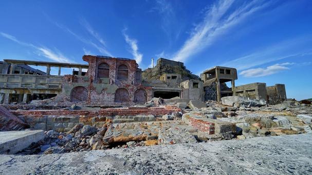 軍艦島の今 軍艦島の今 軍艦島,長崎,世界遺産の写真素材