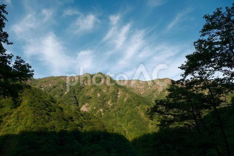 秘境のきれいな山の風景　 山,秘境,秋田の写真素材