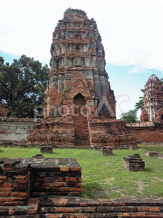 タイの遺跡（アユタヤ） タイ,thailand,アユタヤの写真素材