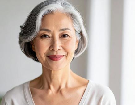 健康的なシニア女性の写真