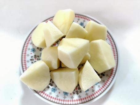 じゃがいもカットの写真