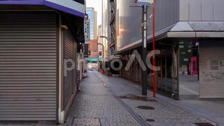 Nobody in Sinjuku 新宿　緊急事態宣言16　20210501 japan,日本,shinjukuの写真素材