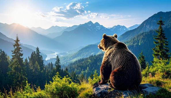 熊の後ろ姿の写真