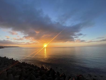 淡路島の夕陽 淡路島の夕陽 淡路島,夕陽,野島轟木の写真素材