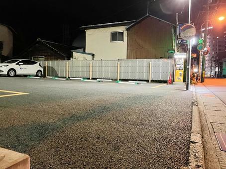 コインパーキング コインパーキング,駐車,夜の写真素材