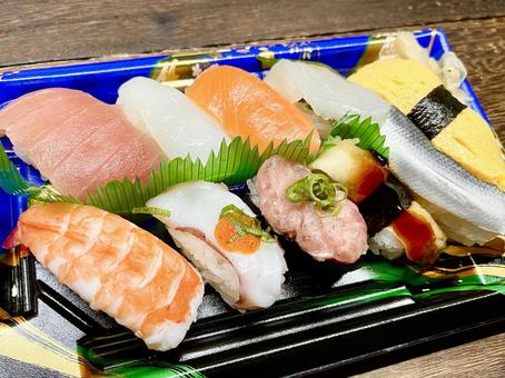 スーパーのパック寿司(D)② 寿司,鮨,スーパーの寿司の写真素材