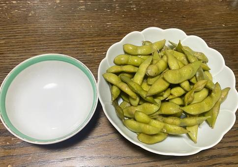 枝豆 小皿 枝豆 小皿 枝豆,小皿,皿の写真素材