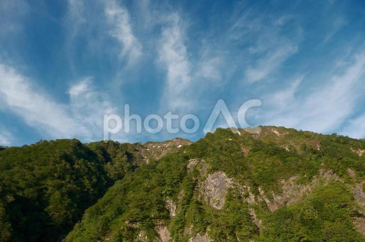 秘境のきれいな山の風景　 山,秘境,秋田の写真素材