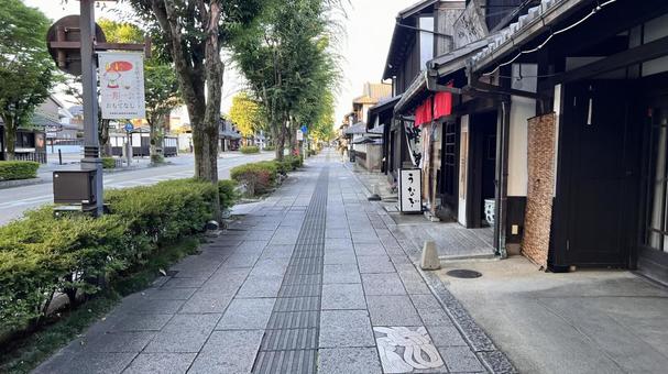 朝の夢京橋 キャッスルロード2 朝の夢京橋 キャッスルロード2 彦根市,夢京橋,キャッスルロードの写真素材