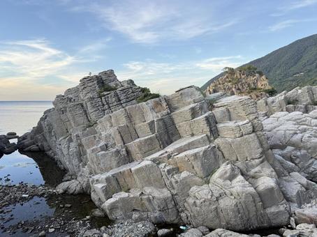 Evening sky at Echizen Coast, Hokoshima, Fukui Prefecture, JPG