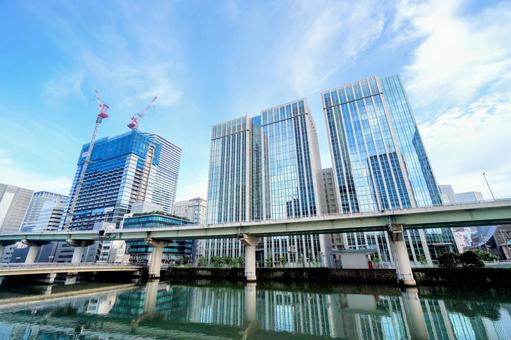 大阪・堂島川と周囲のビル群 大阪・堂島川と周囲のビル群 大阪,中之島,堂島の写真素材