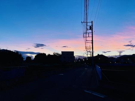 初秋の夕暮れ 初秋の夕暮れの写真