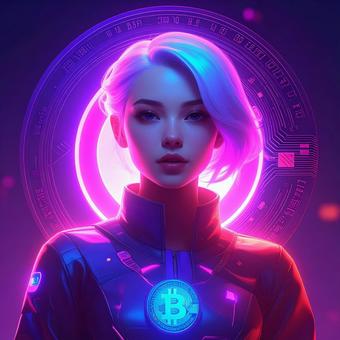 ビットコインと女性 ビットコインと女性の写真