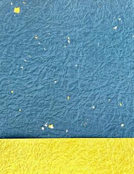 ビビッドで印象的なブルーとイエロー素材 お祝い,慶事,金箔の写真素材