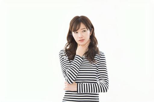 若い女性 ネガティブ 風邪 若い女性 ネガティブ 風邪の写真