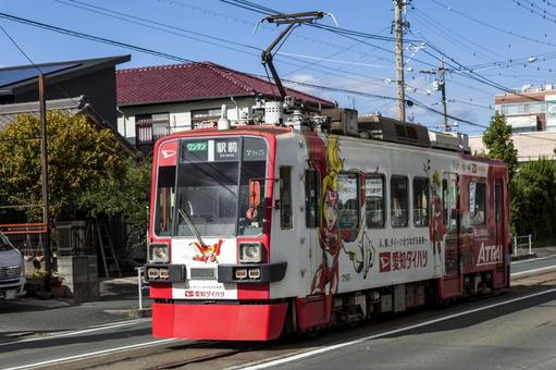 モ780形3（豊橋市） 面電車,豊橋鉄道,豊橋市の写真素材