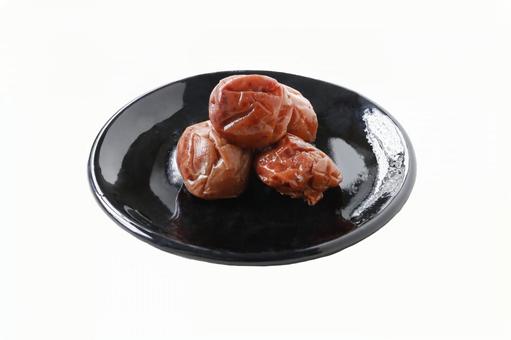 梅干し（切り抜き素材あり） 梅干し,うめぼし,うめの写真素材