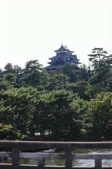現存天守松江城12 北堀橋 現存天守松江城12 北堀橋 松江城,現存天守,松江市の写真素材