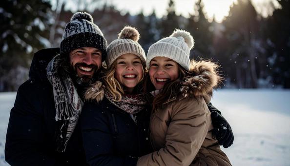 旅行　家族の写真