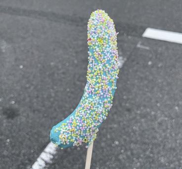 水色チョコバナナ 水色チョコバナナの写真