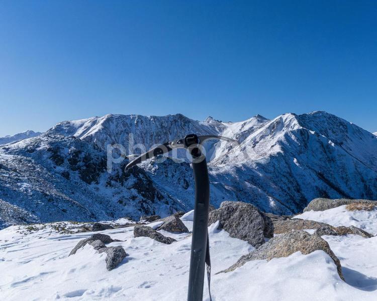 中央アルプス 風景,雪,山の写真素材